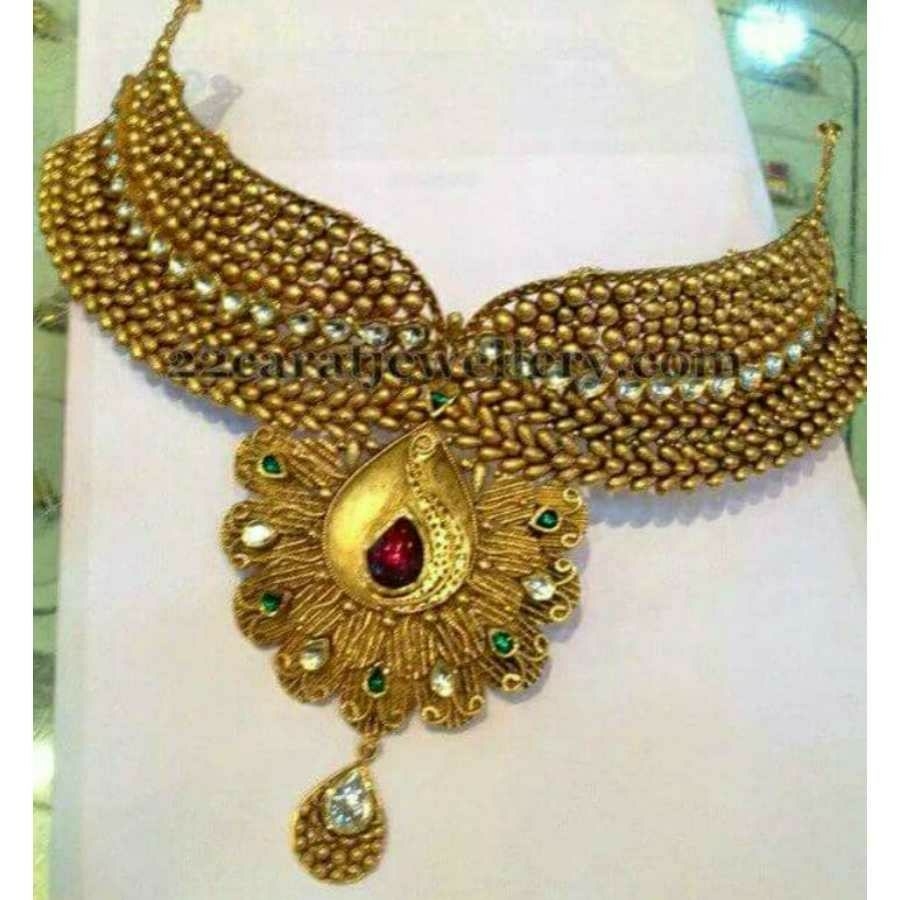 22k gold antique necklace
