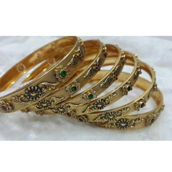 22KT Gold Rajkot Polki Bangles
