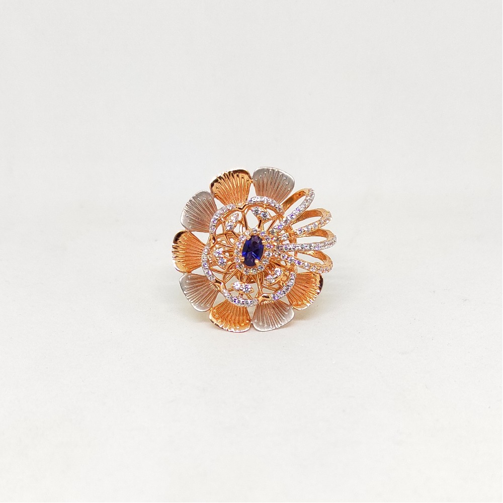 Rose Gold CZ & Colour Stone Fancy Ring