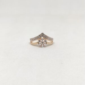 18k Rose Gold Single Diamond Ring