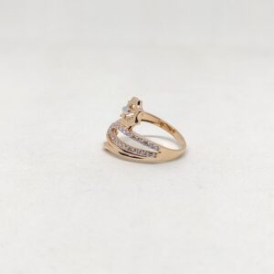 18k Rose gold with Butterfly cz Diamond ring
