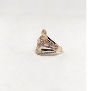 18k Rose gold cz Versatile ring