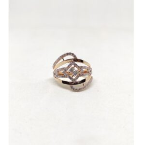 18k Rose gold cz Versatile ring