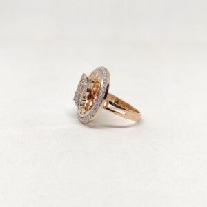 18k Rose gold cz Butterfly design ring