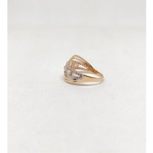 18k Rose gold cz stone ring