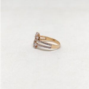 18k Rose gold with CZ casual ring
