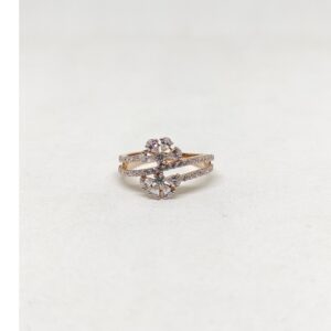 18k Rose gold with CZ casual ring