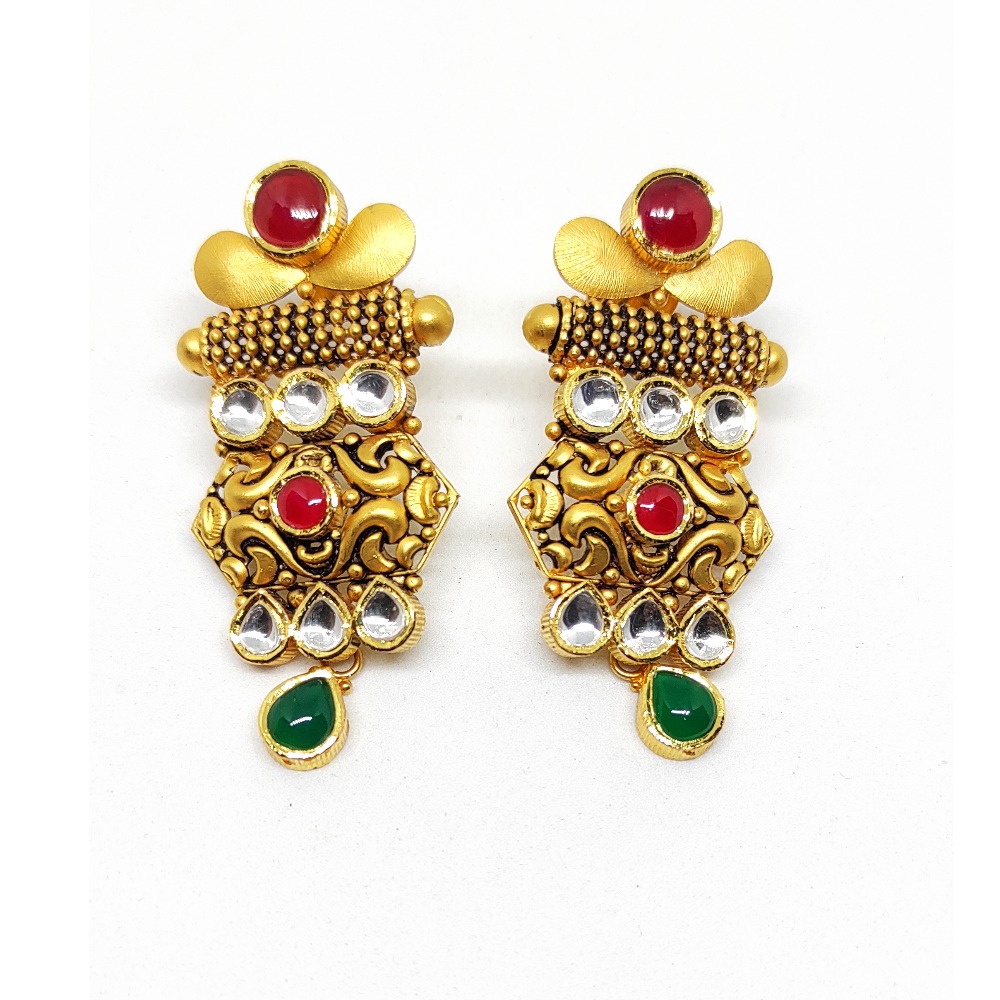 916 gold rajwadi Antique necklace set