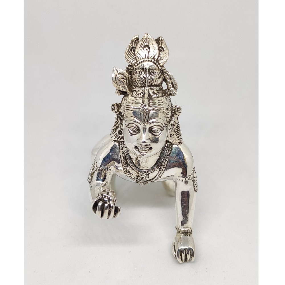 Antique silver God Bal Gopal, Bal Krishna Murti