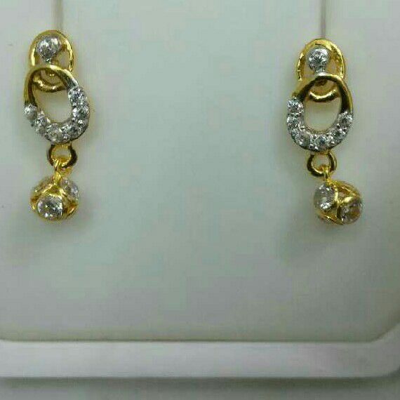 Fancy Gold CZ Ladies Earring
