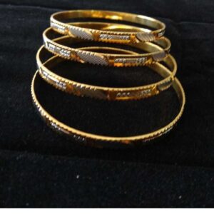 22KT Gold Ladies Machine Cut Bangles