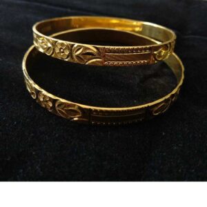 22KT Gold Fancy CNC khila  Bangle