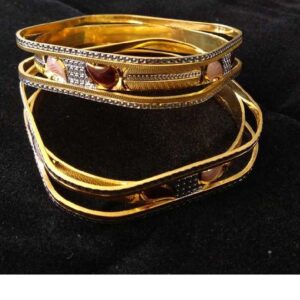 22K / 916 Gold Laser Joint Designer Bangle