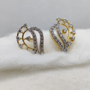 14K Gold Stylish Diamond Earring