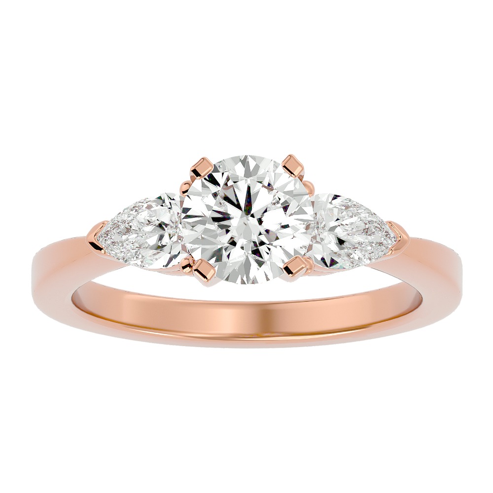 916 Gold Solitaire Diamond Ring