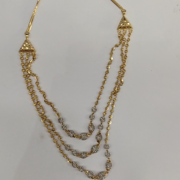 916 Gold Fancy 3 Layer Mala