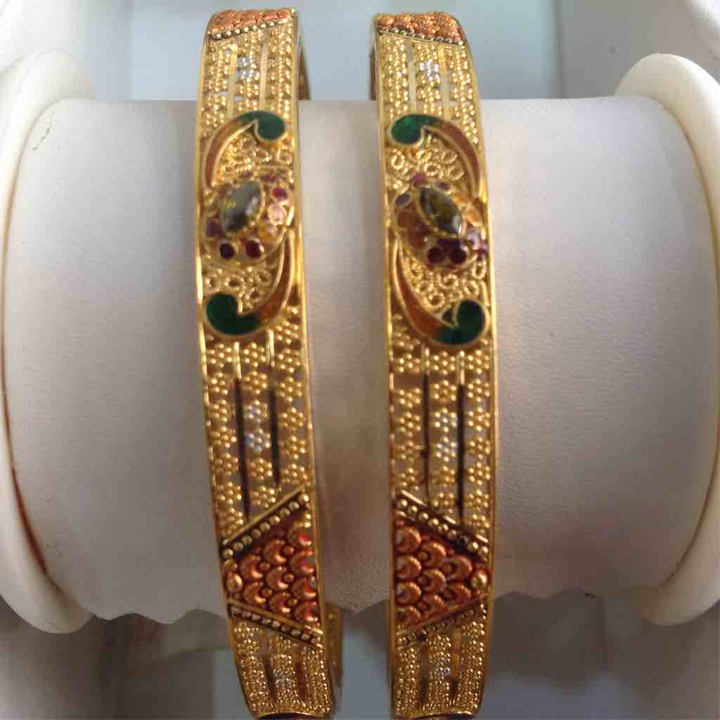 916 Gold Antique Bangles