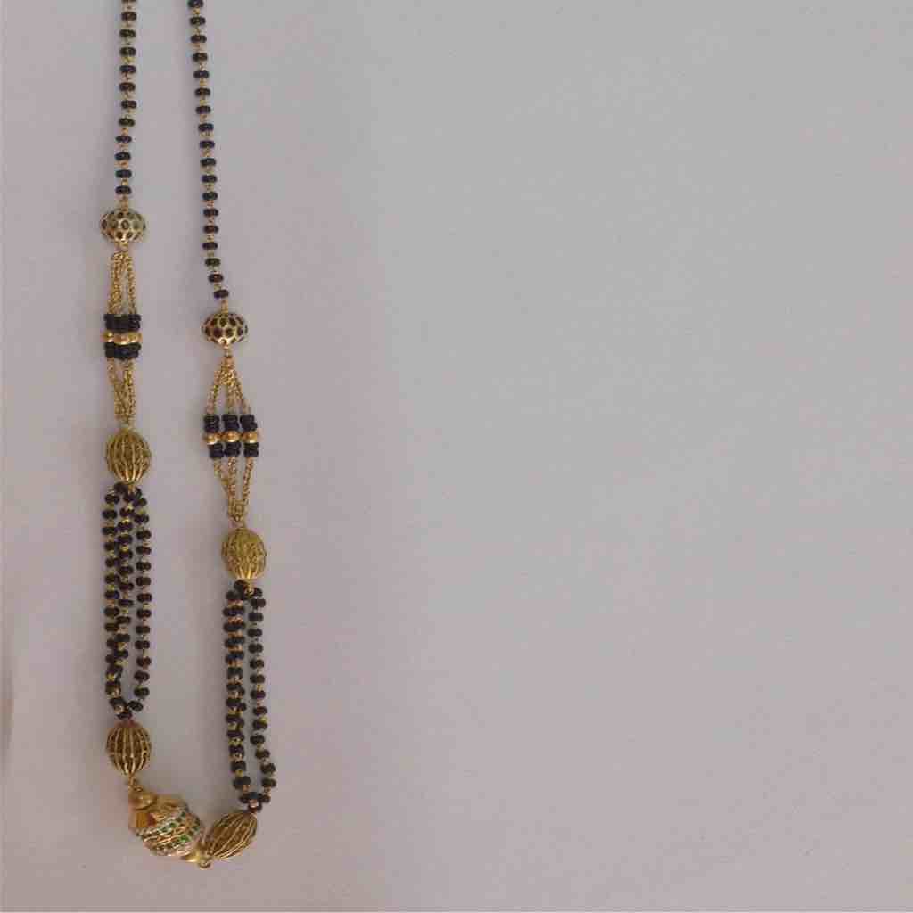 916 Gold Black Beads Mangalsutra