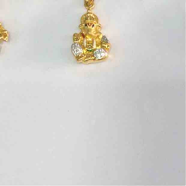 916 Hallmarked gold ganesha chain pendant