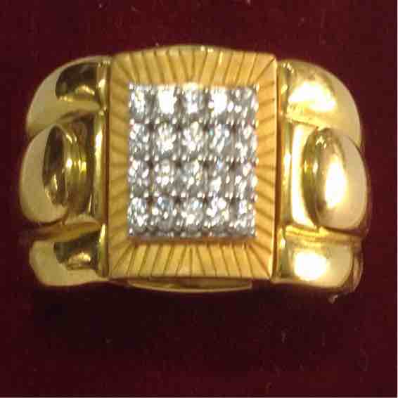 916. HALLMARKED gold handmade gents ring
