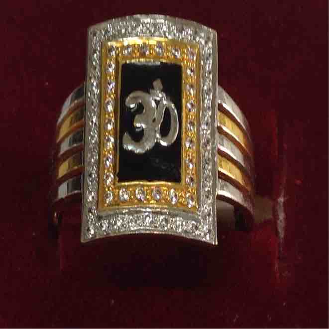 916 Hallmarked gold om geru polish gents ring