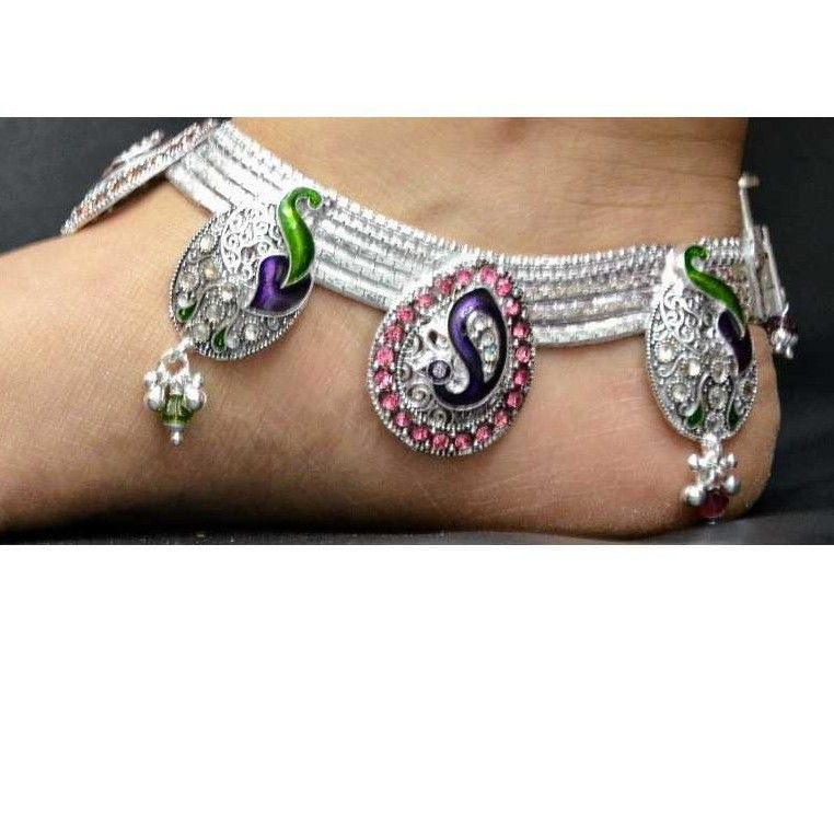 Fancy Silver Payal