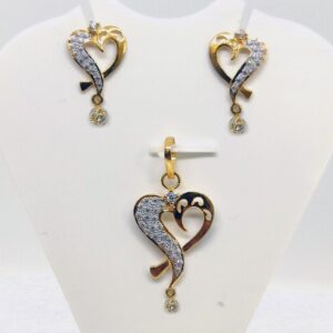22kt gold cz pendant set sk-ps009