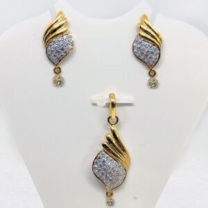 916 Gold CZ Pendant Set SK-PS008