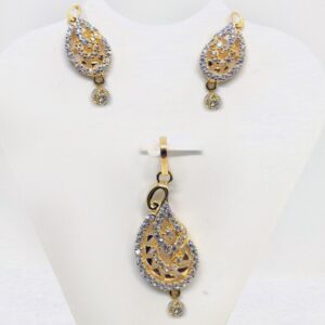 22KT Gold CZ Pendant Set SK-PS005