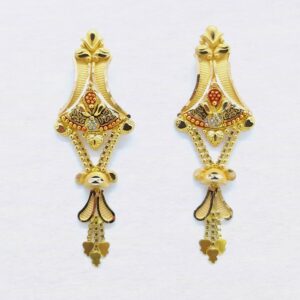 916 Gold Indian Latkan Earring For Ladies SK-E030