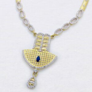 916 Gold Attractive CZ Necklace Set SK-N011