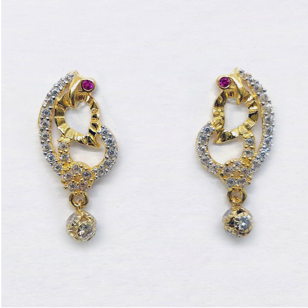 916 Gold CZ Pendant Set SK-P001 - Image 2