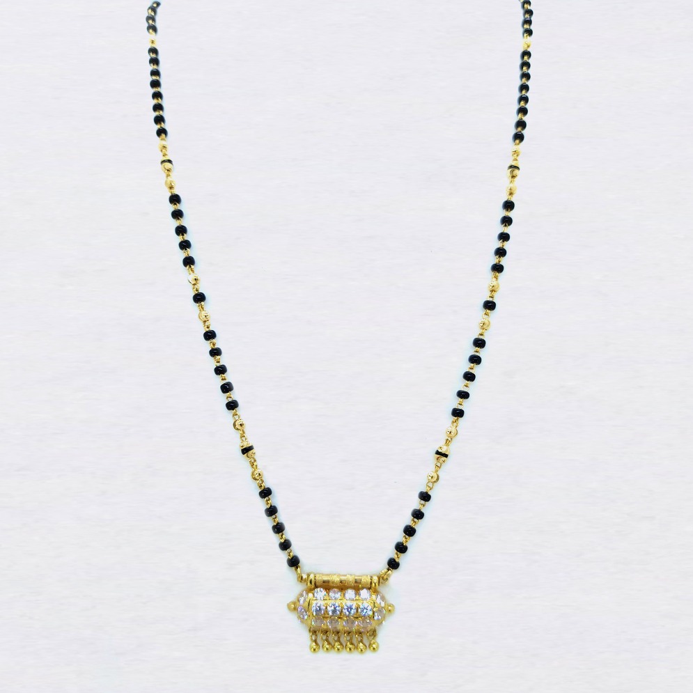 22kt gold mani moti dokia mangalsutra sk-m003 - Image 2