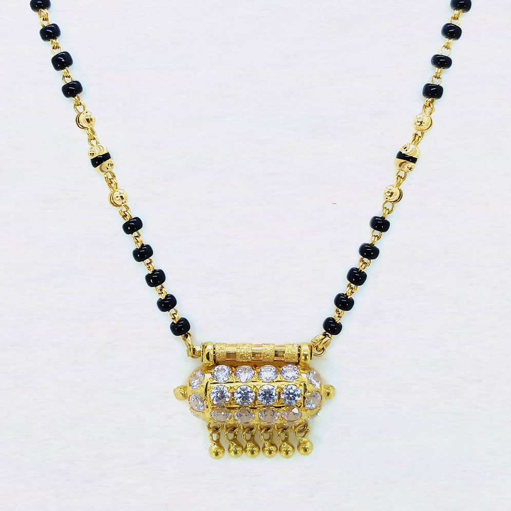 22kt gold mani moti dokia mangalsutra sk-m003