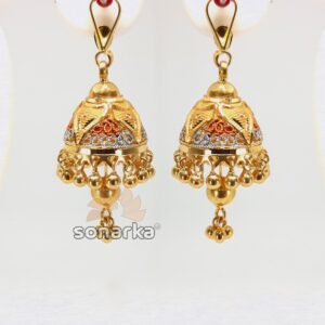 Gold jhumka sk - e021