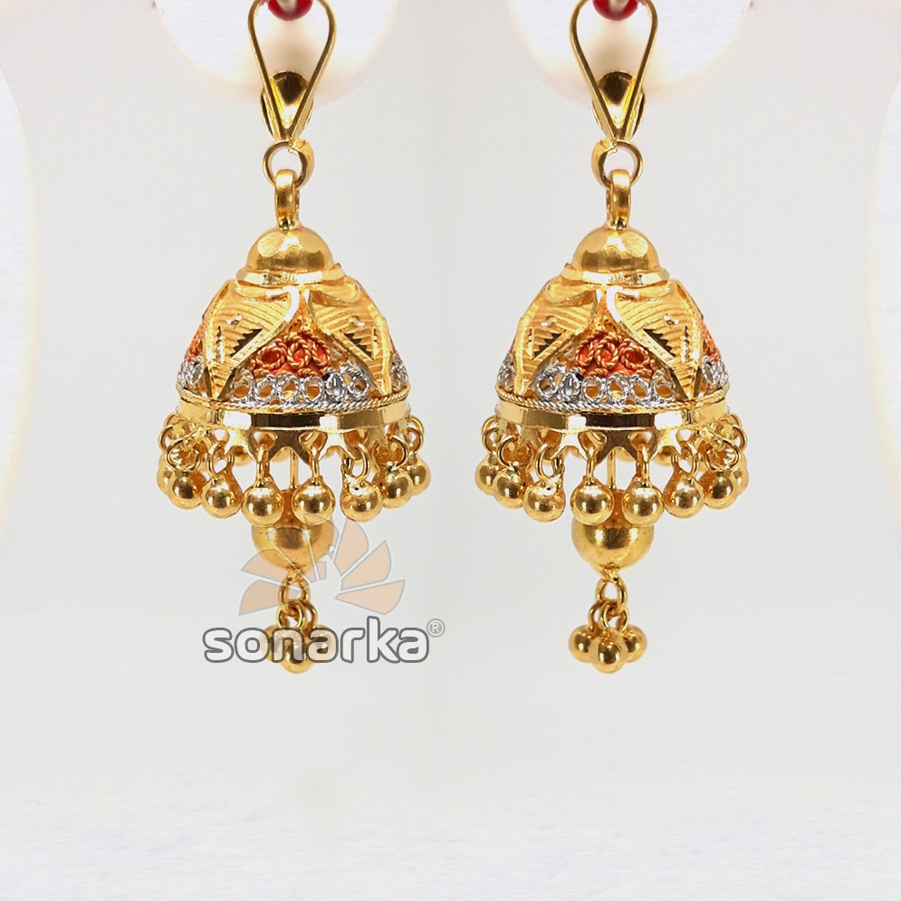 Gold jhumka sk - e021