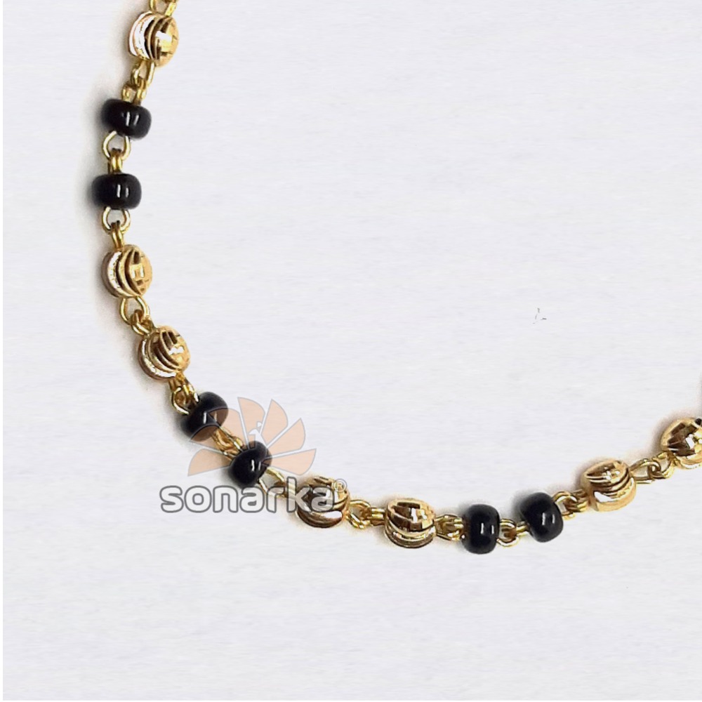 Black Beads Nazariya Bracelet SK-N004 - Image 2