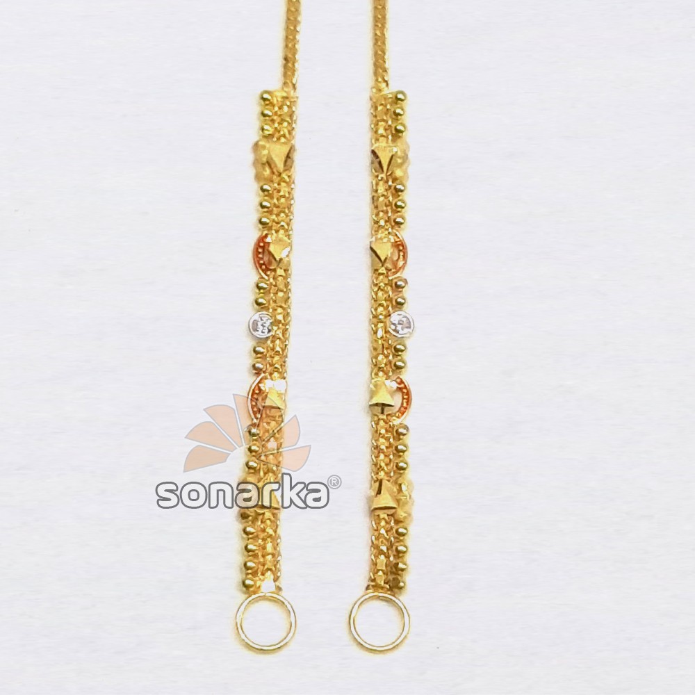 Light weight gold earchain kanser sk - k022