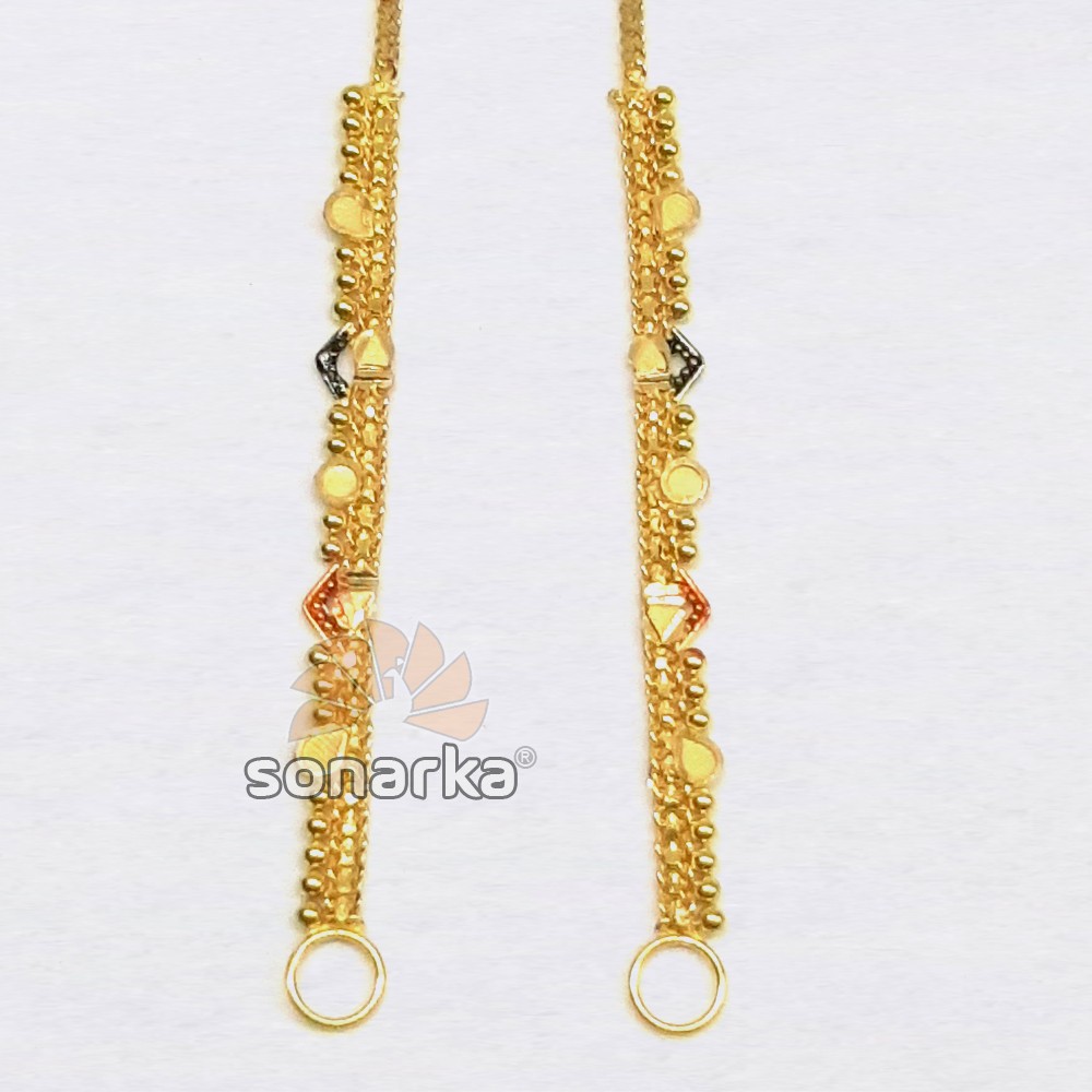 Light weight gold earchain kanser sk - k016