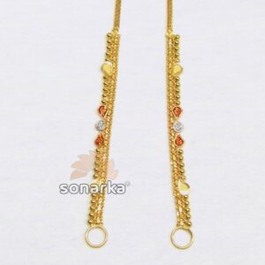 Light weight gold earchain kanser sk- k009