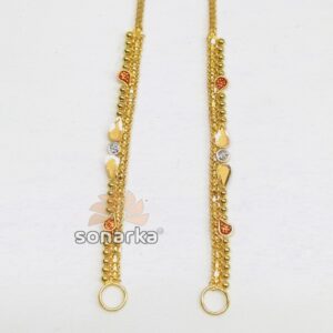 Light weight gold earchain kanser  sk- k007