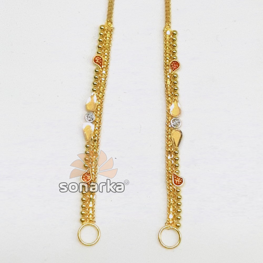 Light weight gold earchain kanser  sk- k007