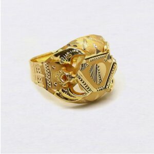 Heart Design Nazrana Gold Ring For Men