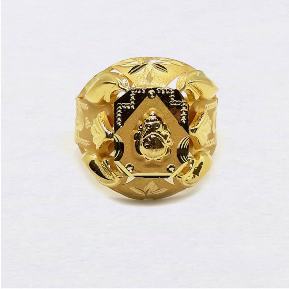 Ganesha design nazrana gold ring