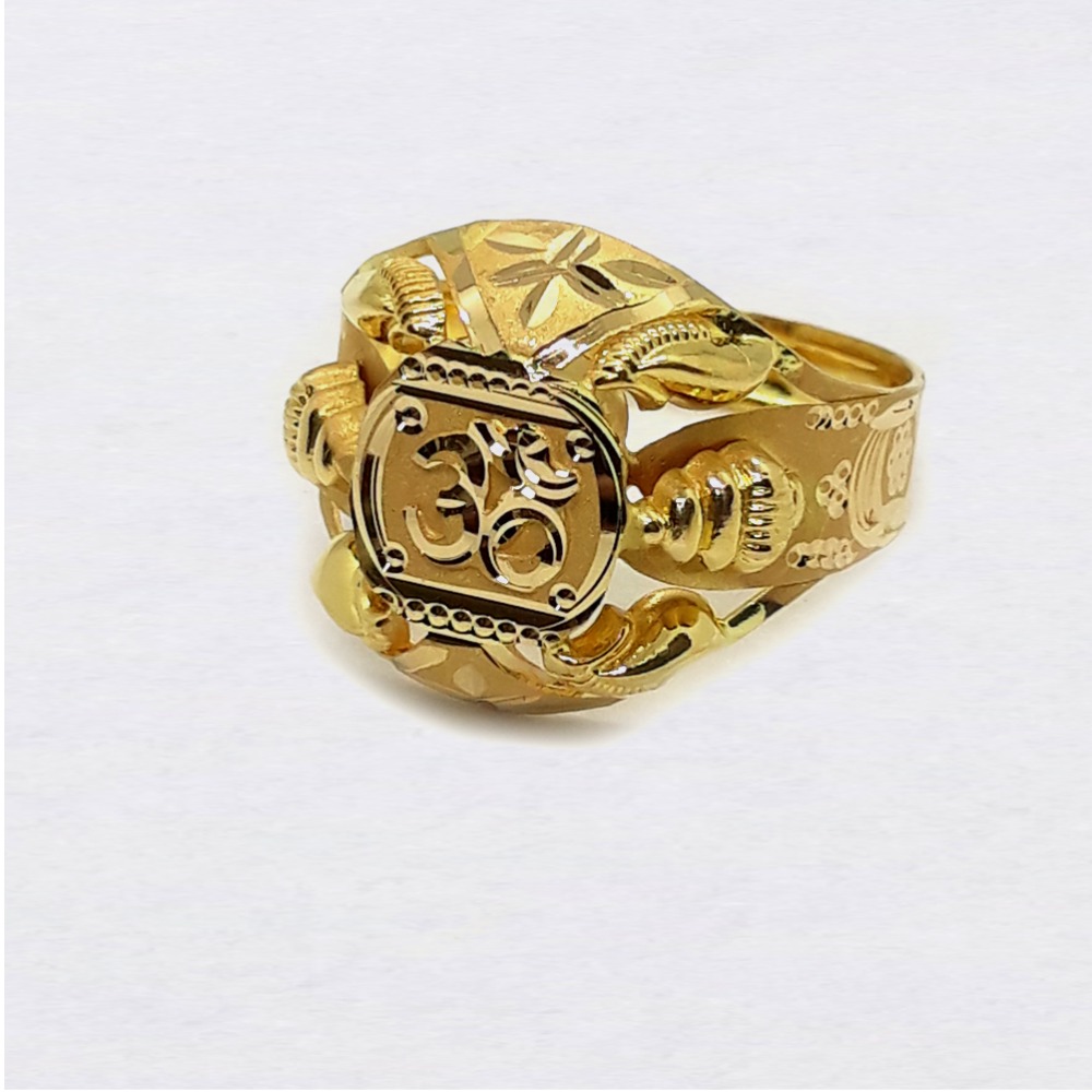 Aum design nazrana gold ring