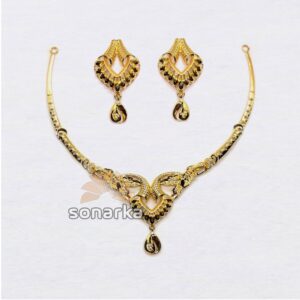 22k-Lightweight-Plain-Gold-Necklace-Set
