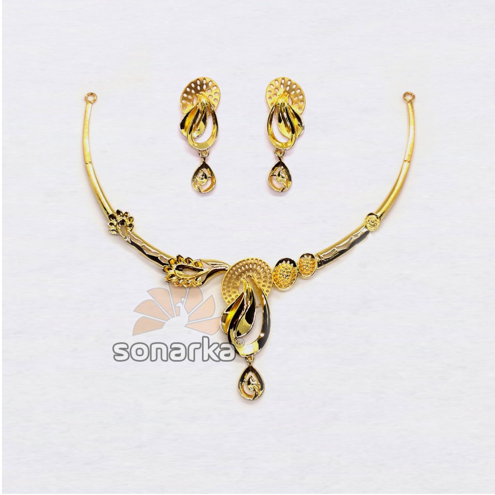 22k-Fancy-Lightweight-Yellow-Gold-Necklace-Set