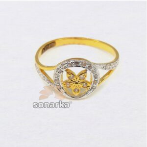 22KT Fancy Star Shaped CZ Ladies Ring