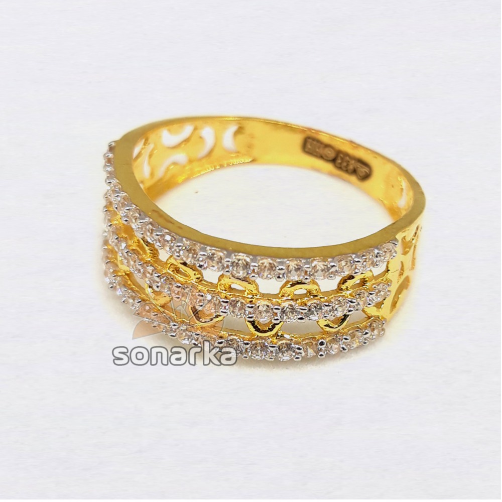 22KT CZ Diamond Engagement Ladies Ring - Image 3