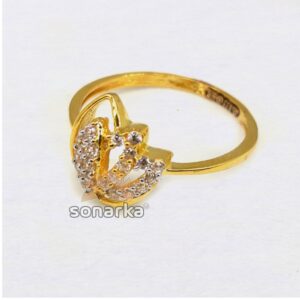 22KT CZ White Diamond Engagement Ladies Ring